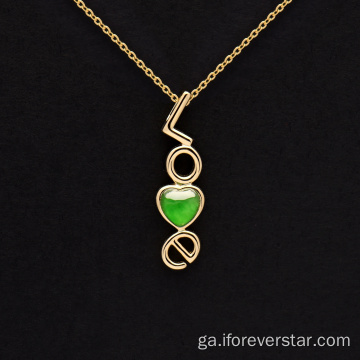 Pendant Jadeite Icy Óir Buí 18K buí